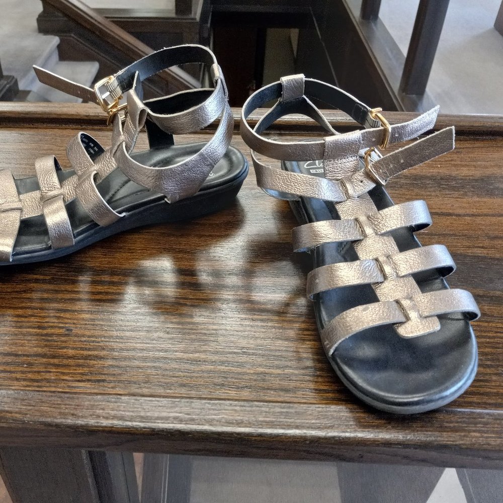 Gold gladiator sandals